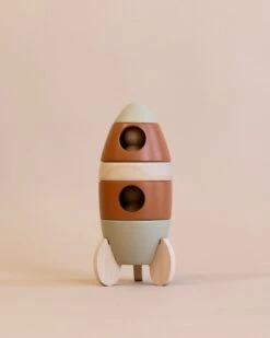 Konges Sløjd Wooden Stacking Rocket
