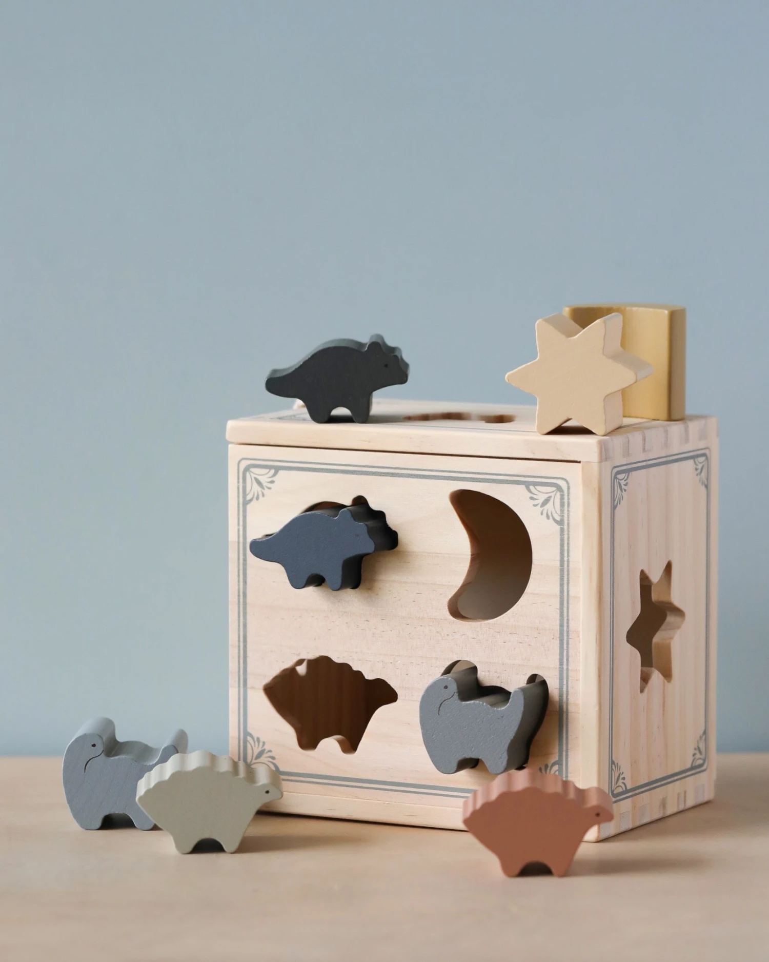 Konges Sløjd Wooden Dinosaur Shape Sorter - Image 2