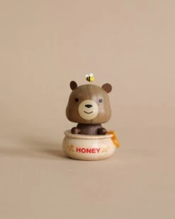 Wooden Honey Bear Bobblehead