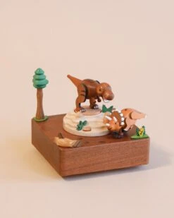 Wooden Dinosaur Music Box