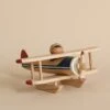 Handmade Wooden Airplane With Pilot