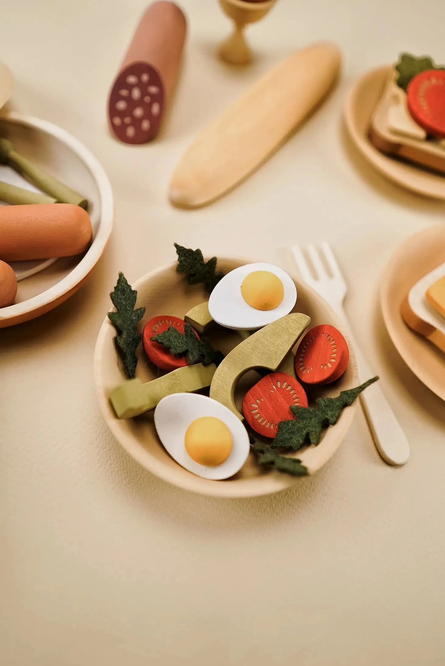Sabo Concept Handmade Wooden Breakfast Set - Image 5