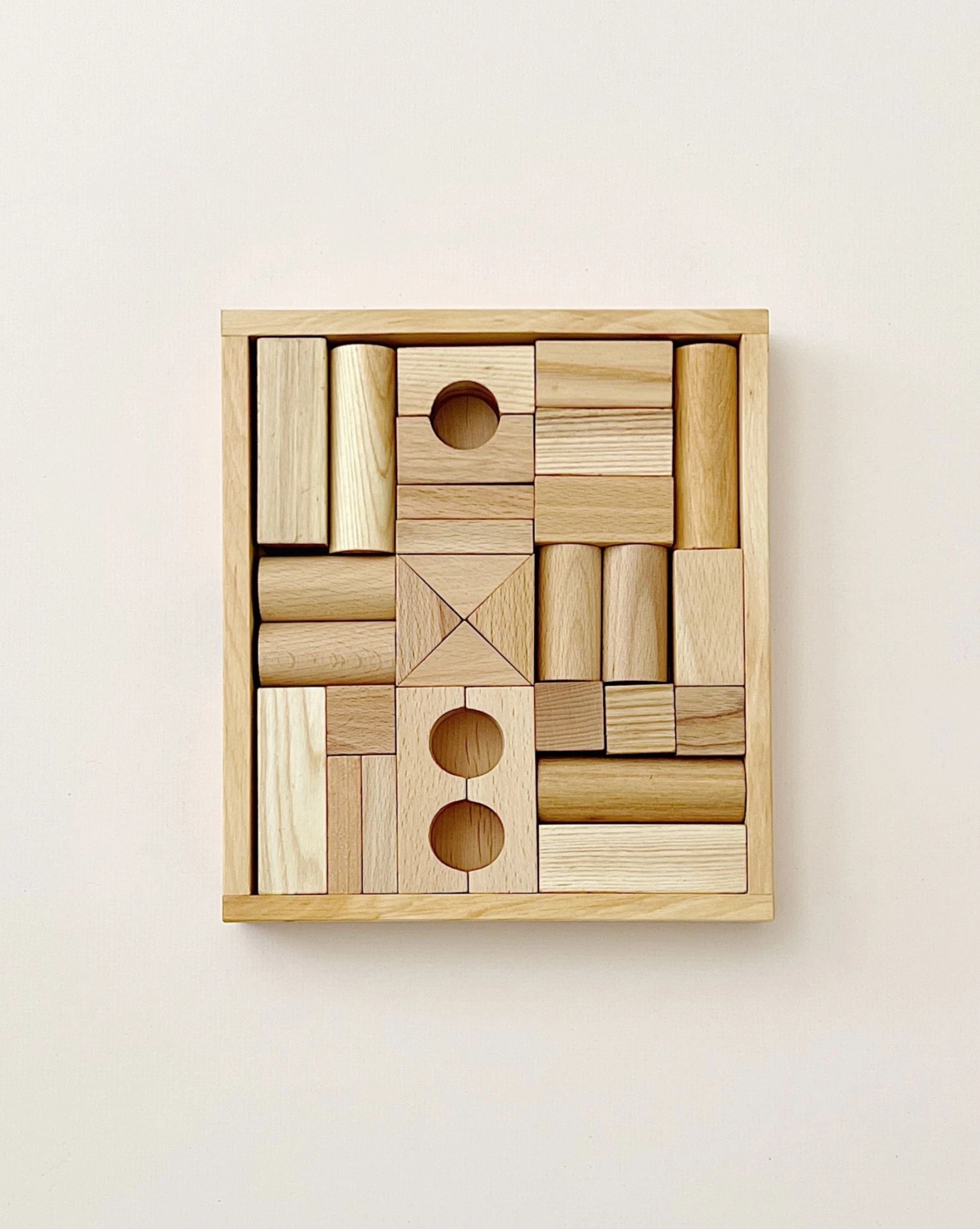 Wooden Building Blocks With Tray - Image 3