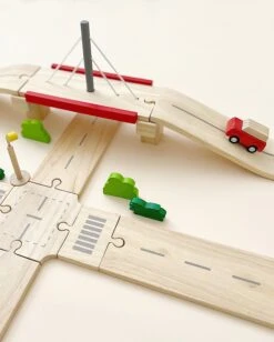 Plan Toys Wooden Road System Deluxe