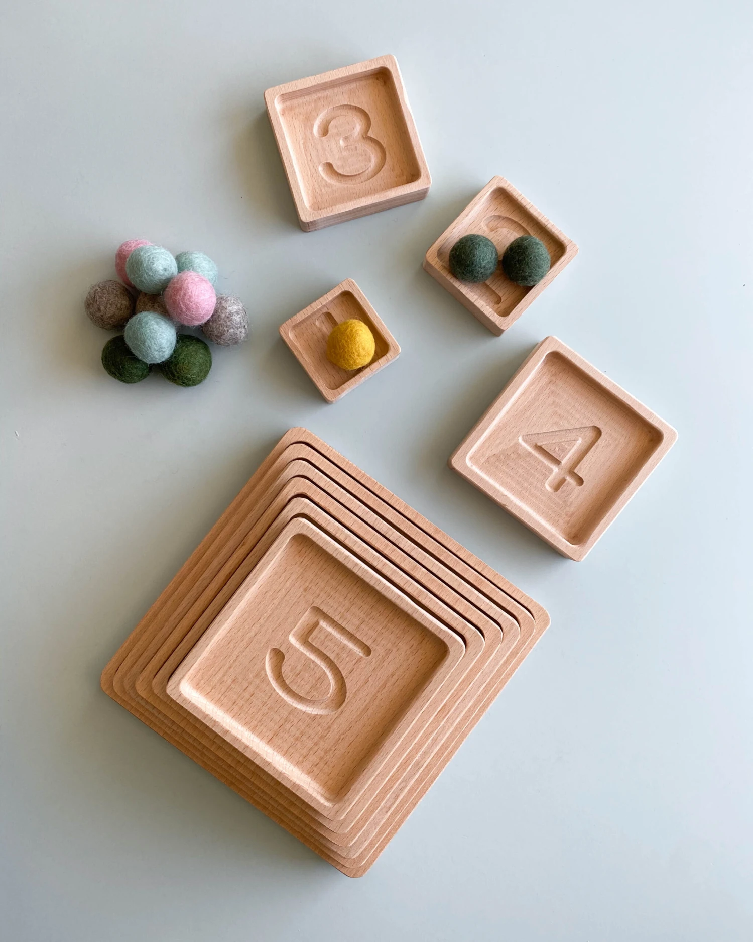 The Original Wooden Pyramid Counting Trays - Made In USA - Image 2