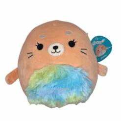 Squishmallow Romy The Furry Peach Seal With Tie-Dye Belly 8" Stuffed Plush By Kelly Toy