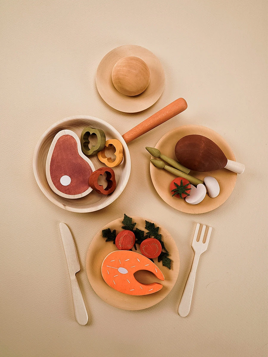 Sabo Concept Handmade Wooden Dinner Set - Image 3