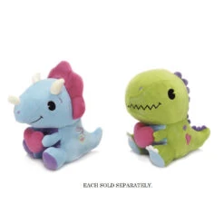 6" Cute Triceratops Or T-Rex Holding Heart Stuffed Plush