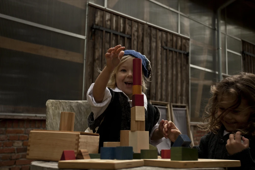 Wooden Rainbow Blocks In Tray - 54 Pcs - Image 5