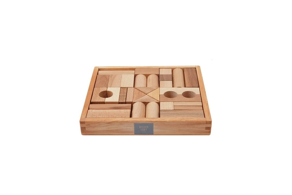 Wooden Building Blocks With Tray - Image 4
