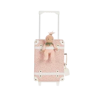 Olli Ella See-Ya Suitcase - Pink Daisies - Image 4